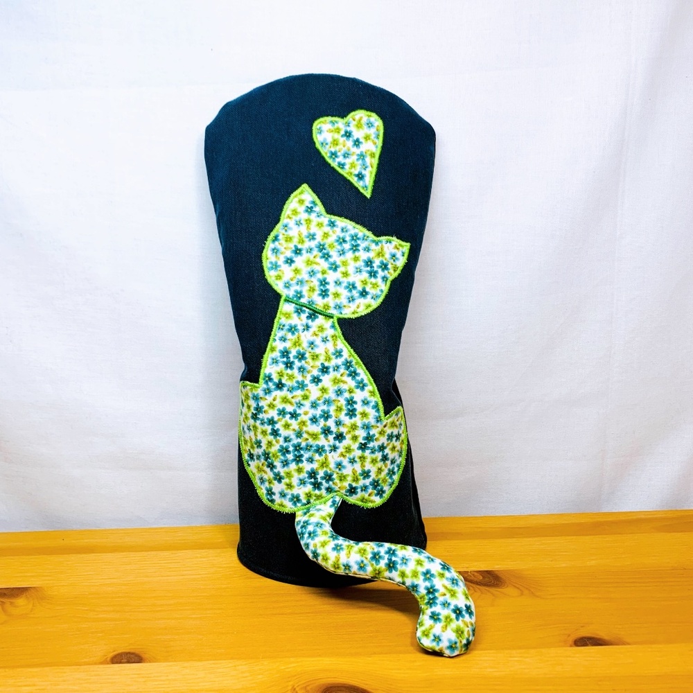 Golf Driver Head Cover Cat Fits up to 460 cc Handmade By Shizu